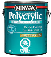 Minwax Polycrylic 32504 Protective Finish, Semi-Gloss, Liquid, Clear, 3.78 L